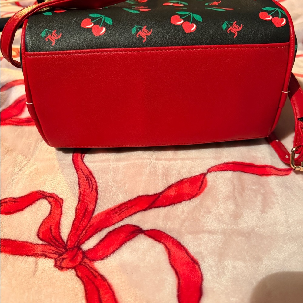 Juicy Couture Black and Red Cherry Satchel - Picture 2 of 4